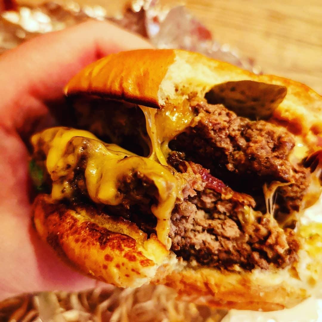  - Paid 7 quid for the bacon double cheese burger out of Brgr.
