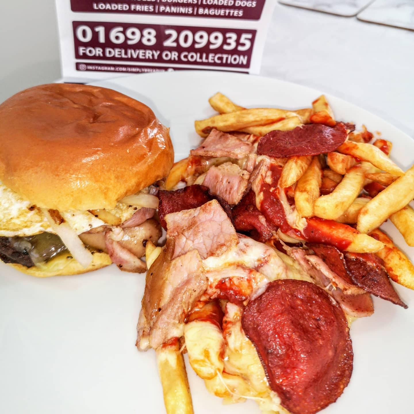  - Amazing munch from @simplybreaduk Mixed grill burger - beefburger, cheese, onion, bacon, sausage and a fried egg.