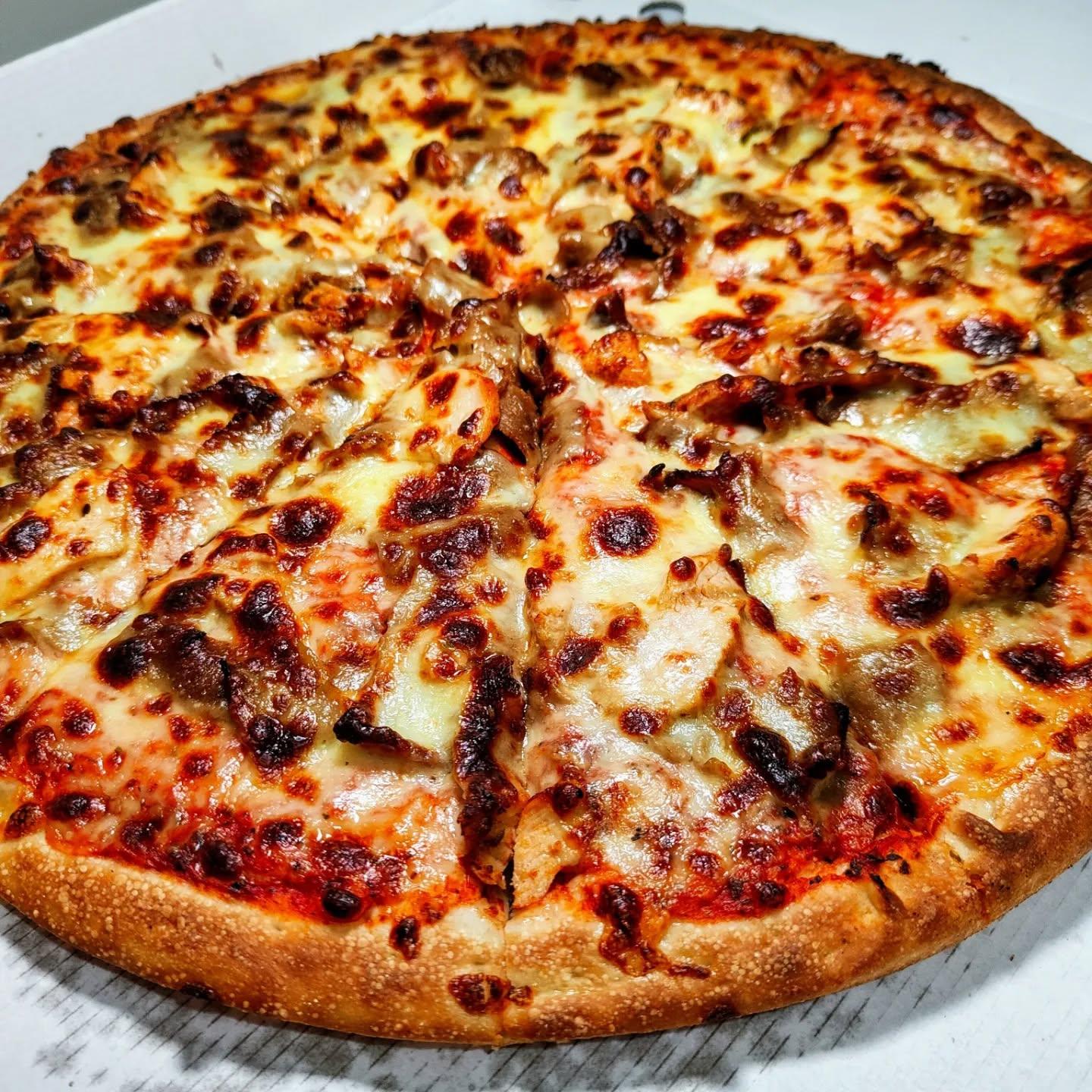  - Order - 16" Turkish Feast (Donner meat and chicken tikka) 2 tubs of chilli sauce.
