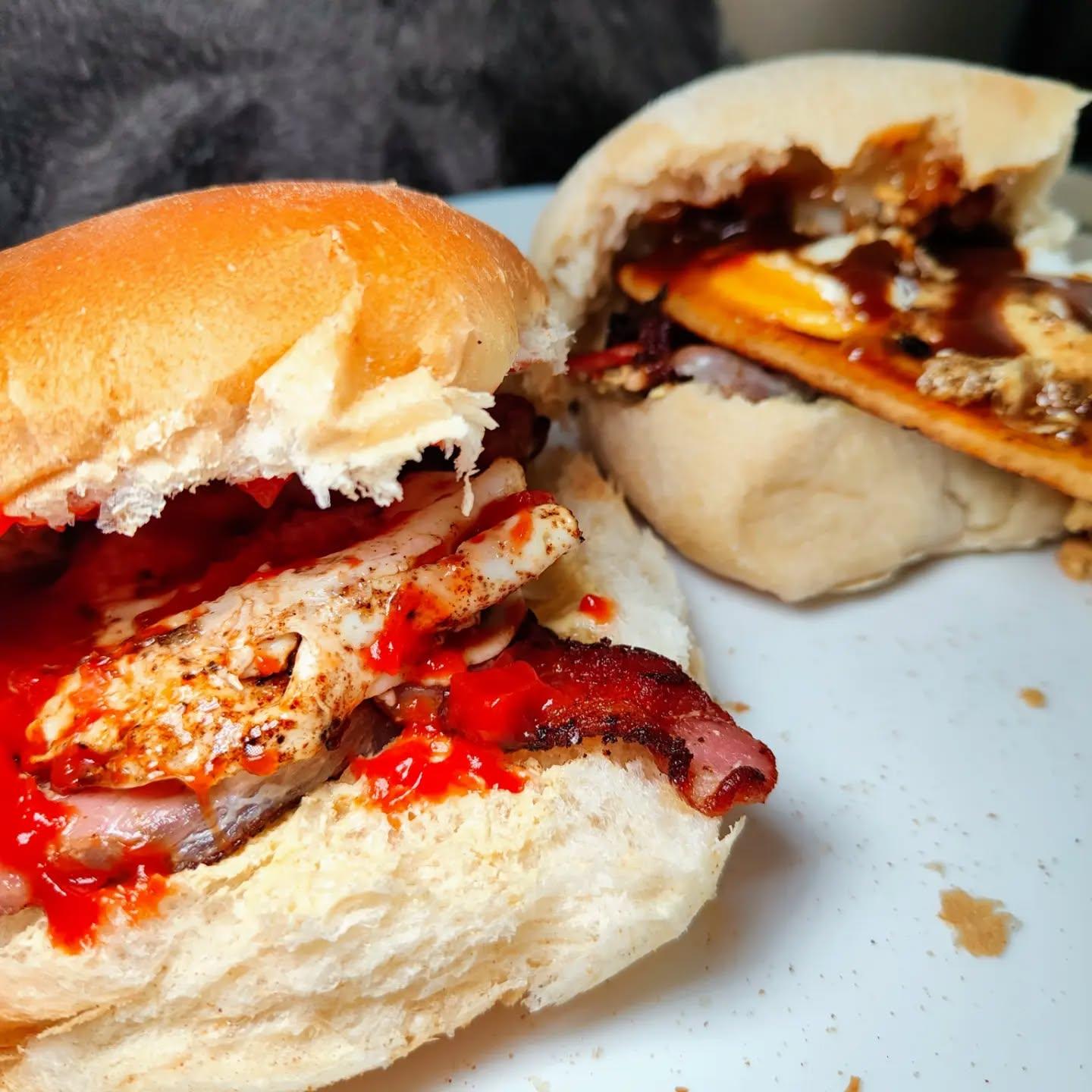  - Could these be the best breakfast rolls of all-time? Brown sauce and tomato sauce mix?