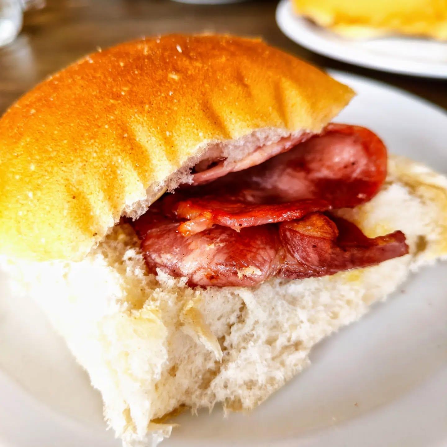 - These two rolls n bacon from Liz Macgregors in Aberfoyle were truly exceptional.